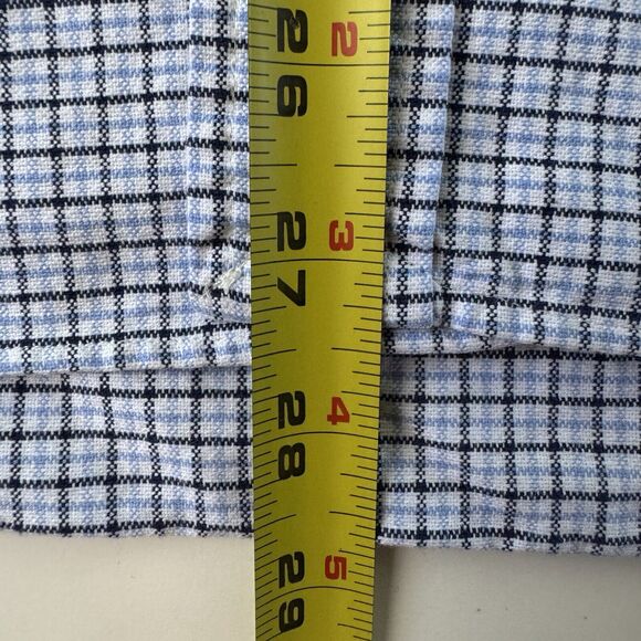 Ralph Lauren Custom Fit Button Down Blue White Checkered Shirt Men Large - Picture 7 of 14